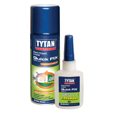 Клей цианоакрилатный двухкомпонентный Tytan Professional для МДФ 200 мл / 50 мл