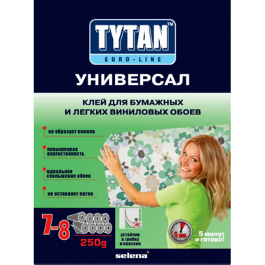 Клей для бумажных и легких виниловых обоев Tytan Euro-Line УНИВЕРСАЛ