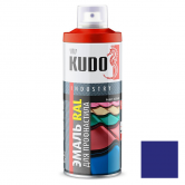 Эмаль аэрозольная для металлочерепицы и профнастила KUDO ультрамариново-синяя RAL 5002 520 мл