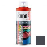 Эмаль аэрозольная для металлочерепицы и профнастила KUDO серый графит RAL 7024 520 мл