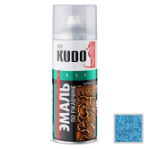 Эмаль аэрозольная молотковая по ржавчине KUDO серебристо-голубая
