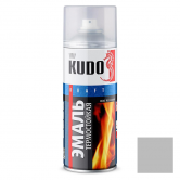 Эмаль аэрозольная термостойкая KUDO серебристая