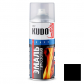 Эмаль аэрозольная термостойкая KUDO черная
