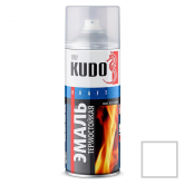 Эмаль аэрозольная термостойкая KUDO белая