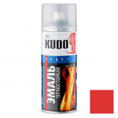 Эмаль аэрозольная термостойкая KUDO красная