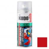Грунт-эмаль аэрозольная для пластика KUDO красная RAL 3020