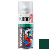 Грунт-эмаль аэрозольная для пластика KUDO зеленая RAL 6005