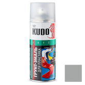 Грунт-эмаль аэрозольная для пластика KUDO серебристая RAL 9006