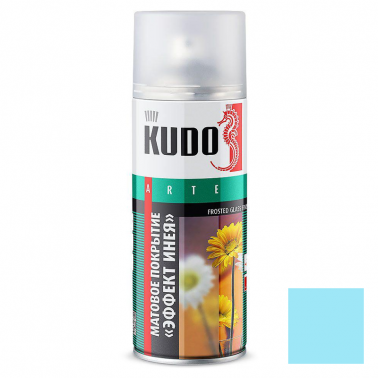 Декоративное покрытие для стекла KUDO «Эффект инея» голубое
