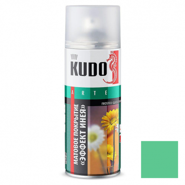 Декоративное покрытие для стекла KUDO «Эффект инея» зеленое