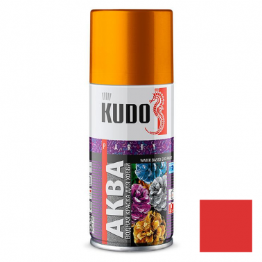 Смываемая водная краска для хобби и творчества KUDO АКВА красный металлик
