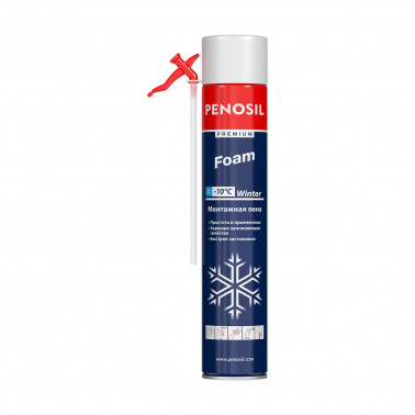 Пена монтажная бытовая Penosil Premium Foam Winter, зимняя, 750 мл